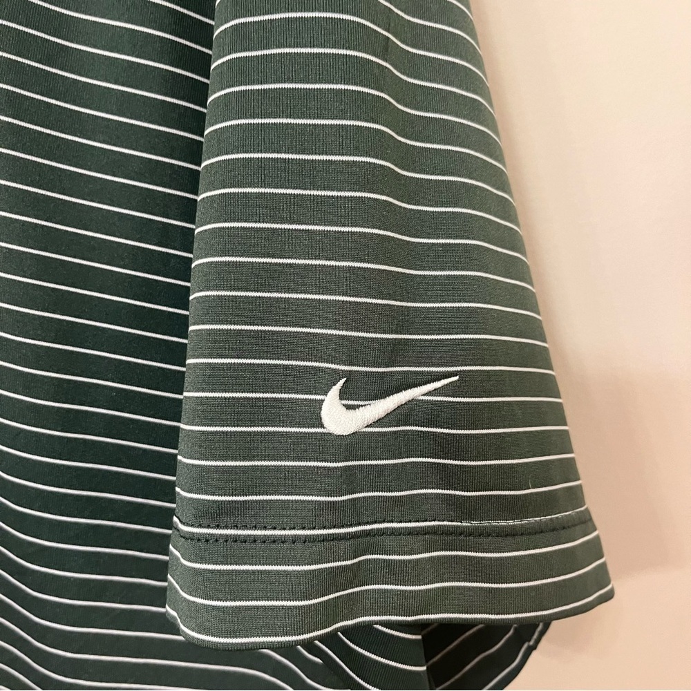 Nike Golf MSU Striped Embroidered Short Sleeve Polo Shirt Men’s Large - Picture 2 of 5